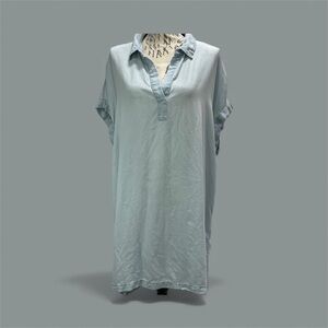 Lucky Brand Soft Blue Shirt Dress tunic